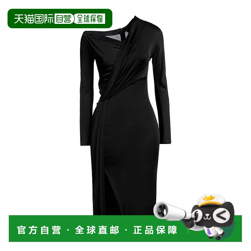 1h可退 香港直邮Dsquared2 二次方 女士 中长连衣裙 black黑色 舒