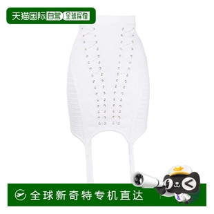 系帶細(xì)節(jié)半身裙 香港直郵Balmain YF1LB481KC28高腰針織