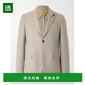 香港直邮Lardini 男士 初剪羊毛混纺斜纹布西装 1h可退 外套 CN516