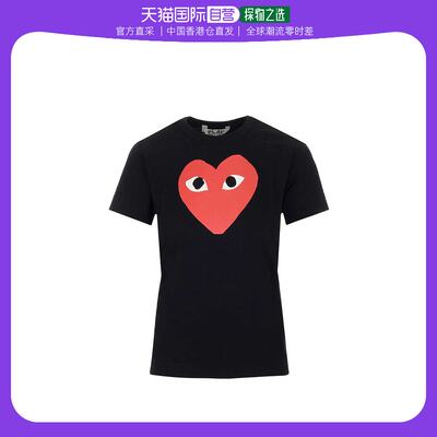 香港直邮Comme Des Garcons Play 印花短袖T恤 P1T1111Black潮流