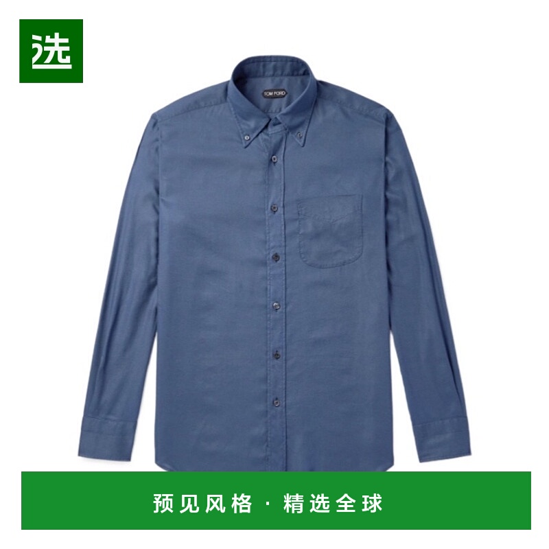 香港直邮Tom Ford 长袖翻领衬衫 HRO003FMT046F24