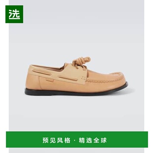 男士 罗意威 Campo 皮质船鞋 舒 1h可退 beige米色 香港直邮LOEWE