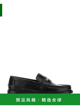 1h可退 香港直邮Moschino 莫斯奇诺 女士 黑色皮质乐福鞋 MA10663