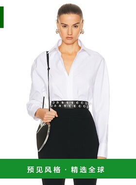 1h可退 香港直邮Alaïa 女士 府绸衬衫 AA9C09114T001 white白色