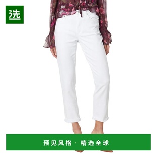 1h可退 【美国直邮】PAIGE女士牛仔裤高腰直筒弹力徽标休闲时尚潮