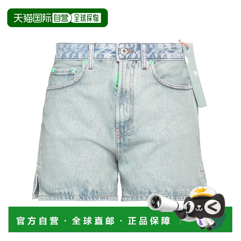 1h可退 香港直邮Off-white 女士 牛仔短裤 blue蓝色 舒适时尚