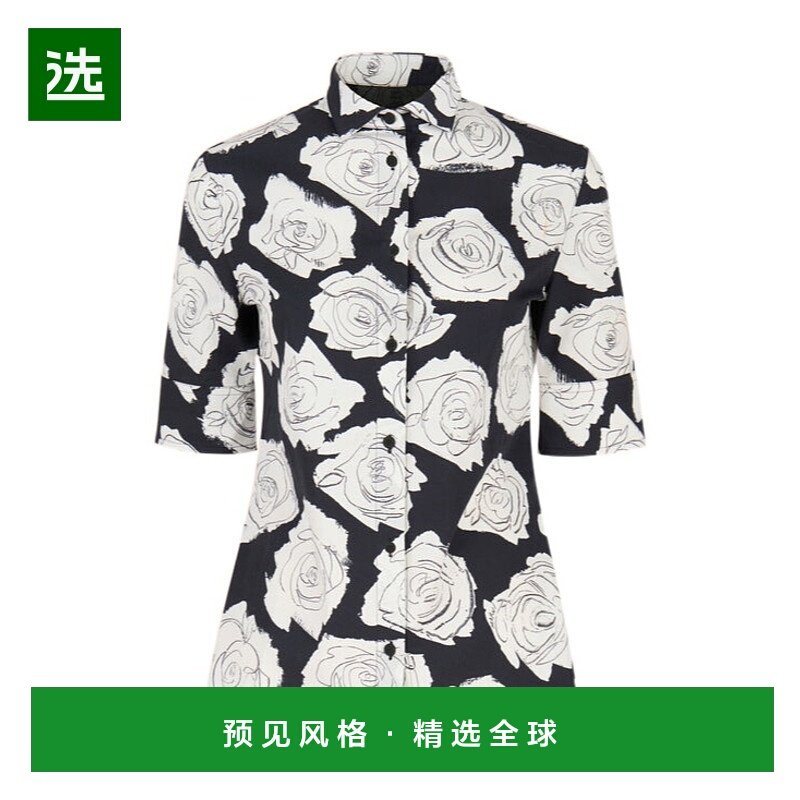 香港直邮Marni 府绸短袖衬衫 CAMA0626A0UTC521