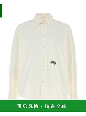 1h可退 香港直邮Bode 男士 白色府绸交织字母衬衫 MRF25SH037WHIT