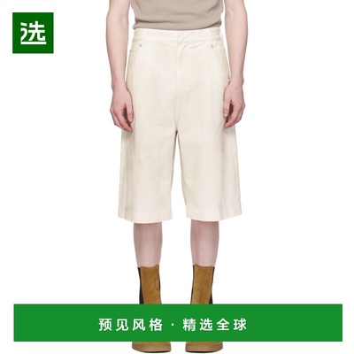 1h可退 香港直邮Entire Studios 男士 白色 D 牛仔短裤 ES2570BO
