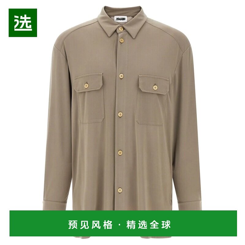 香港直邮MAGLIANO 男士衬衫 T2801891113 SS2026 灰色 Khaki stre