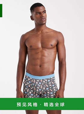 香港直邮ASOS 男士 Christmas decoration 设计印花四角裤(蓝色)