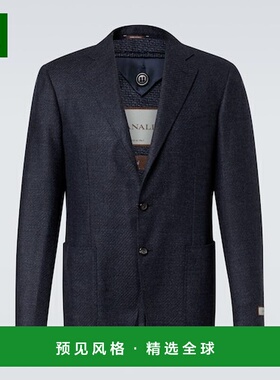 1h可退 香港直邮Canali 康钠丽 男士 Kei 羊毛西装外套 blue蓝色