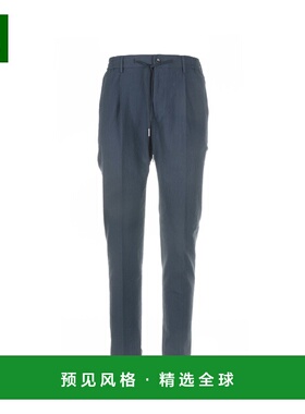 1h可退 香港直邮Tagliatore 男士 蓝色抽绳裤子 PNEWMAN770125B13