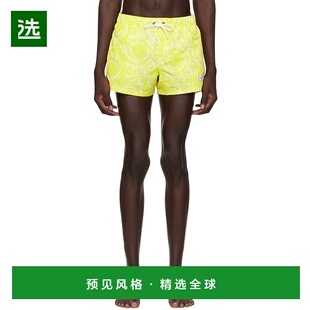 男士 范思哲 黄色 Barocco 1002516 1h可退 泳裤 香港直邮Versace