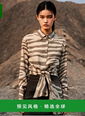 欧洲直邮BALMAIN 女士衬衫 AF1HU105VC81GLU天丝