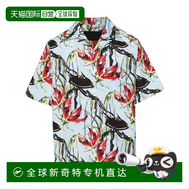 1h可退 欧洲直邮prada 男士 衬衫减龄显瘦高档舒适流行穿搭百搭高