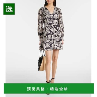 1h可退 香港直邮Velvet 女士 Tatti 印花迷你连衣裙 black黑色 舒