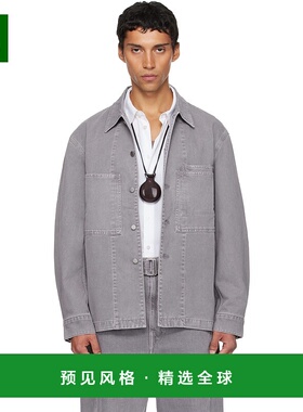 1h可退 香港直邮Lemaire 男士 灰色 Workwear 牛仔夹克 OV1024LD1