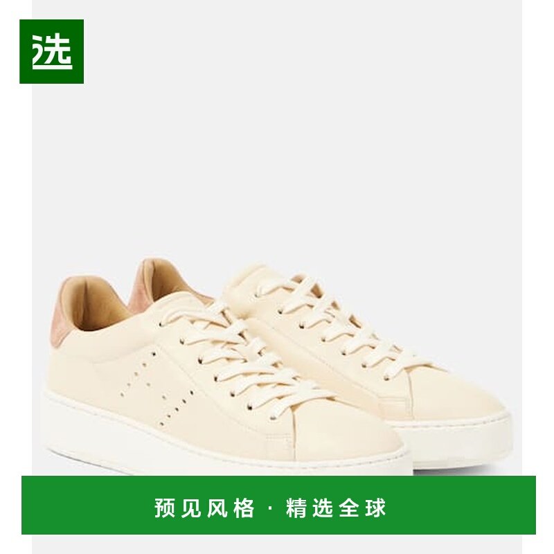 1h可退 香港直邮Hogan 女士 H672 山羊皮边皮质运动鞋 beige米色,运动鞋new,运动休闲鞋,淘宝优惠券,粉丝福利购,淘宝优惠卷