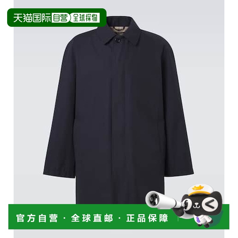 1h可退 香港直邮Dunhill 登喜路 男士 棉质斜纹布风衣 blue蓝色