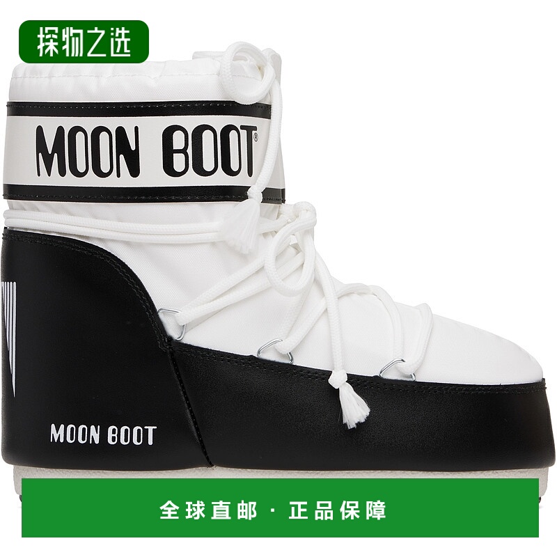 香港直邮moon boot 月亮靴 男士 白色 & 黑色 Icon Low Nylon 踝