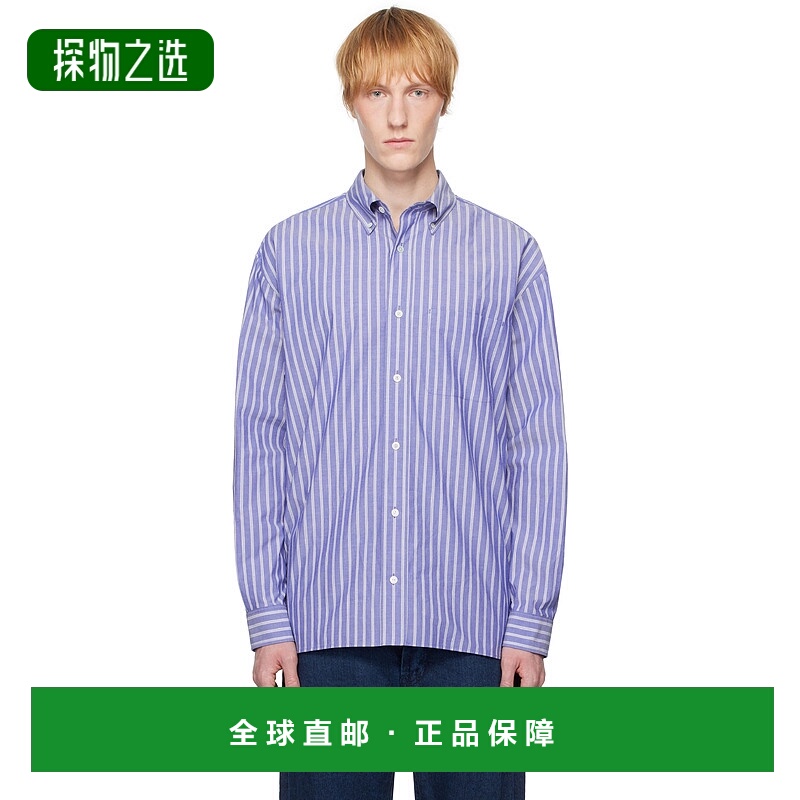 香港直邮The Row 男士 蓝色 Bresson 衬衫 916W3584