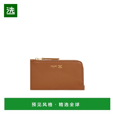 香港直邮CELINE 女士钱包 L10082O54GHD1 SS2026 棕色 长款拉链卡
