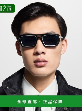 自营欧洲直邮LV路易威登 Legacy系列男士黑色醋酸纤维方形太阳镜
