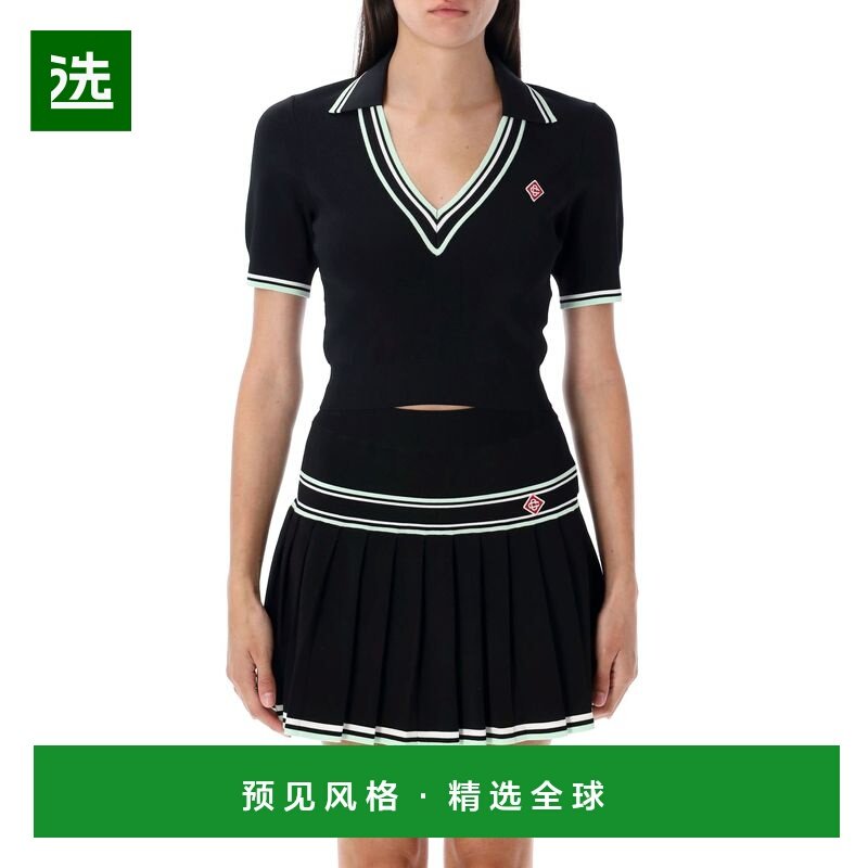 香港直邮CASABLANCA 女士POLO衫 WPF25KW101801BLACK AW2025,女装/女士精品,POLO衫,淘宝优惠券,粉丝福利购,淘宝优惠卷
