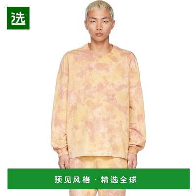 1h可退 香港直邮Doublet 男士 黄色徽标长袖 T 恤 22SS29CS210