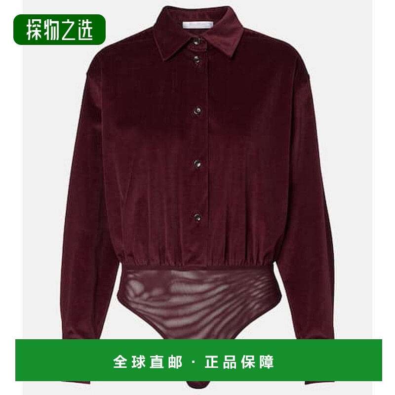 香港直邮MaxMara 麦斯玛拉 女士 Fertile 棉质天鹅绒连体衣