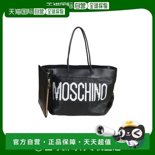 印花編織手提包 香港直郵Moschino A75198024