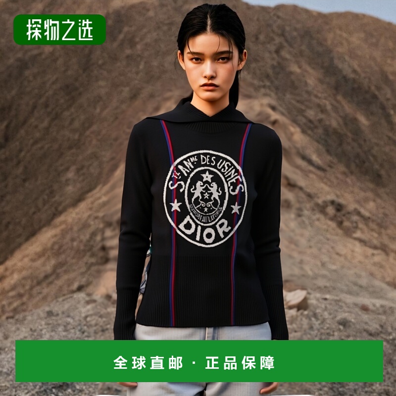 香港直邮Dior DiorAlps 羊绒毛衣 324S77AM073迪奥帽衫