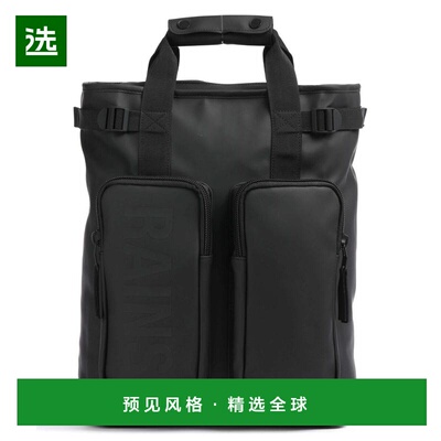 香港直邮RAINS 男士双肩包 14240BLACK AW2024 黑色 Texel Tote B