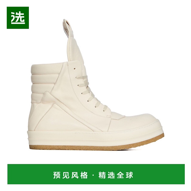 香港直邮Rick Owens 圆头高帮休闲鞋 RU02E1801LCO