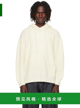 1h可退 香港直邮Commas 男士 灰白色 Relaxed Knit 连帽衫 W25K07