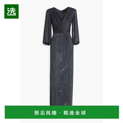 1h可退 【美国直邮】JENNY PACKHAM Luna 裹身效果水晶装饰雪纺连