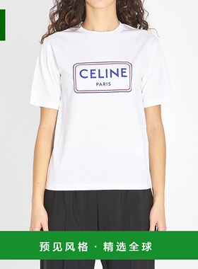 香港直邮CELINE 女士T恤 RX0IA507ZGHJ4 SS2026 白色 圆领T恤