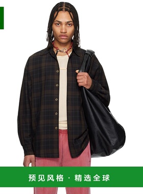 1h可退 香港直邮Our Legacy 男士 黑色 & 棕色 Borrowed 衬衫 M22