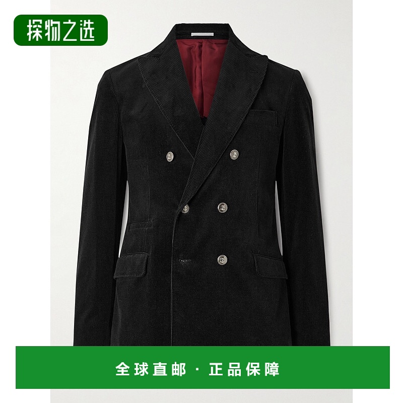 香港直邮Brunello Cucinelli 布内罗·古奇拉利 男士 双排扣棉混