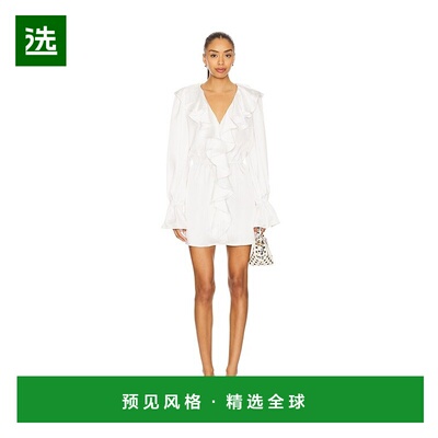 1h可退 香港直邮Weworewhat 女士 皱褶连衣裙 WWD16601 white白色