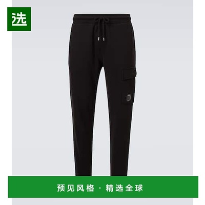 1h可退 香港直邮cp company 男士 棉质抓绒运动裤 black黑色 舒适