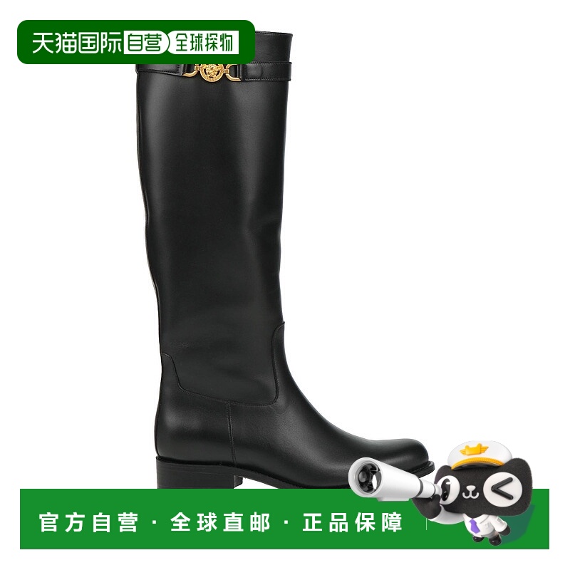 1h可退 香港直邮Versace 范思哲 女士 靴子 black黑色 舒适时尚