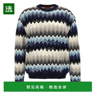 1h可退 香港直邮MISSONI 米索尼 男士 鋸齒狀圓領針織套衫 US25WN