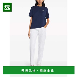 香港直邮LACOSTE 女士T恤 TF7215166 SS2026 黑色 平纹针织短袖T