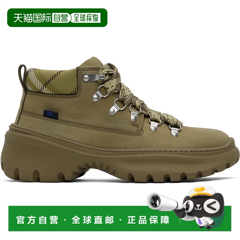 1h可退 香港直邮Burberry 巴宝莉 男士 卡其色 Nubuck Scoot Hike