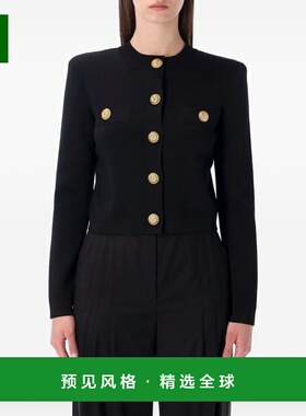 香港直邮BALMAIN 女士针织衫 GF1KL000KJ430PA SS2026 黑色 长袖
