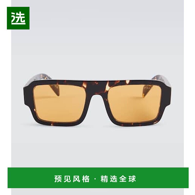 1h可退 香港直邮Prada 普拉达 男士 Symbole 龟甲色方框太阳眼镜