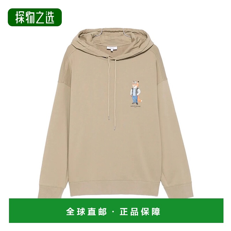 香港直邮MAISON KITSUNE 男士 en coton à imprimé 狐狸连帽衫