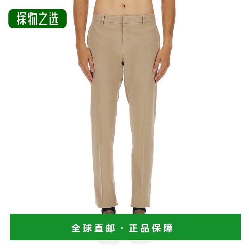 1h可退 香港直邮Zegna 杰尼亚 男士 直筒毛邊褲腳長褲 UGI17A2TR0